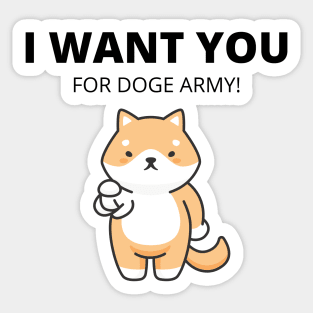 Doge Army Sticker